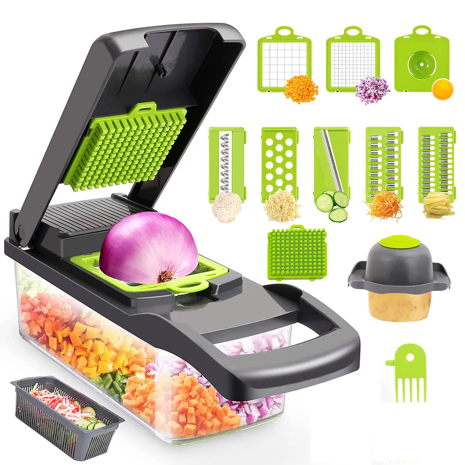 12-in-1 Vegetable Chopper, Slicer & Grater