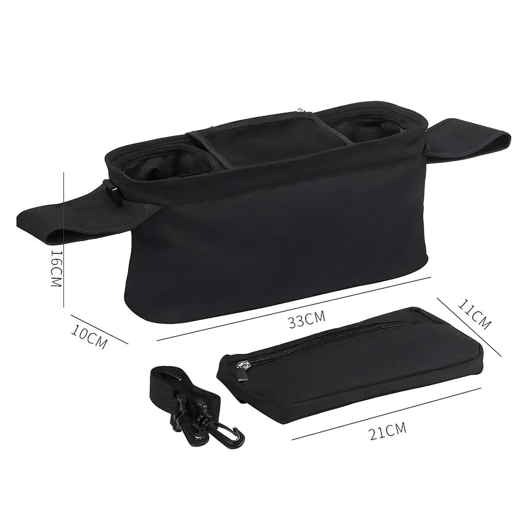 Pushchair Organiser Bag with Non-Slip Straps