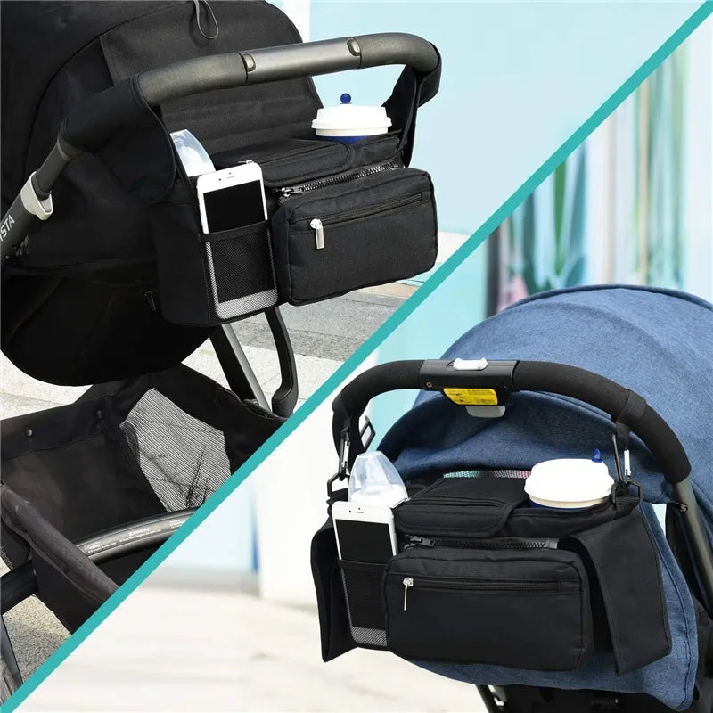 Pushchair Organiser Bag with Non-Slip Straps
